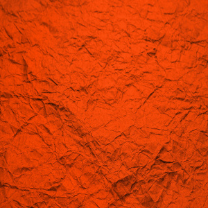 Shabby orange paper. Texture rumpled craft paper Lush Lava color