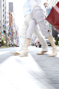 夫妇 男人 女人 购物 微笑 春天 日本 日本人