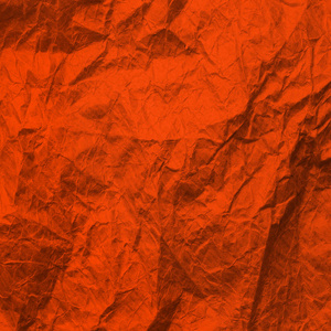 Orange crumpled paper. Texture kraft paper Lush Lava color. Recy