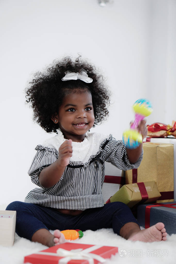 美国黑人女孩肖像