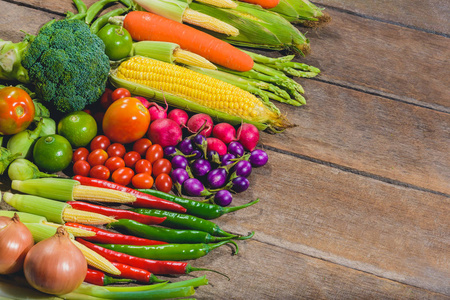 新鲜食品的背景美味健康的各种蔬菜
