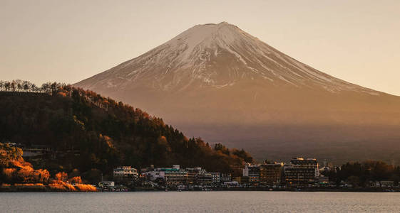 Sacred Mount Fuji with Lake Kawaguchiko 