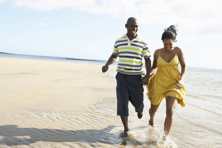 复制空间 跑步 在一起 海滩 适合 三十岁 假期 夏天 男人