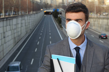 浪费 污染 工厂 汽车 行业 交通 健康 危险 自然 面具