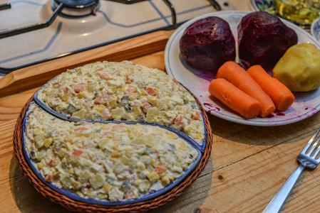 点心 沙拉酱 烹饪 蔬菜 桌子 胡萝卜 美味的 晚餐 准备