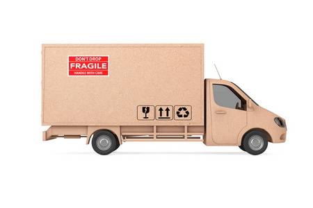 Commercial Industrial Cargo Delivery Van Truck as Carton Parcel 