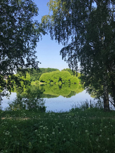 风景 夏天 俄罗斯 太阳 旅行 镜子 自然 放松 旅游业