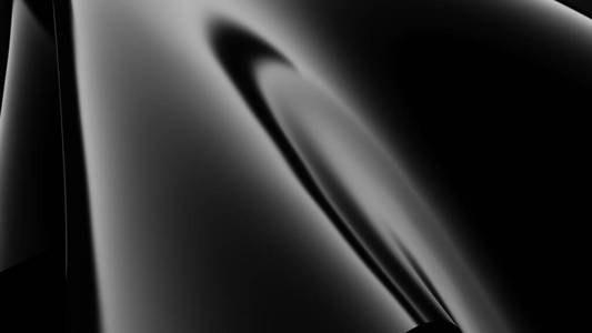 黑色窗帘背景。三维插图，三维渲染。