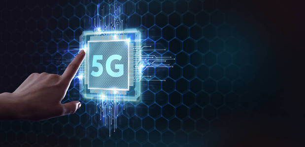      The concept of 5G network, highspeed mobile Internet, new 