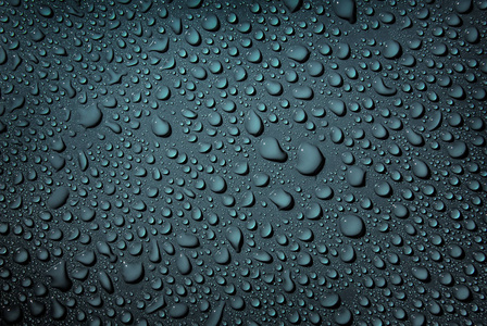 water drops on blue background 