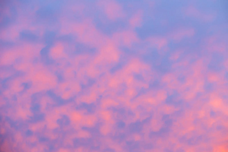 Beautiful pink clouds in the blue sky 