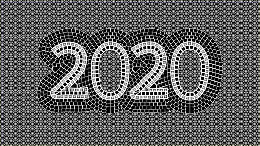 2020年马赛克背景印刷术。