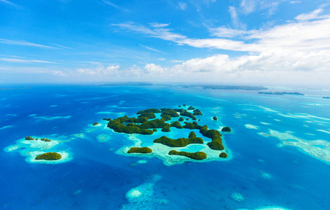 目的地 遥远的 旅游业 透明的 海滩 帕劳 太平洋 风景