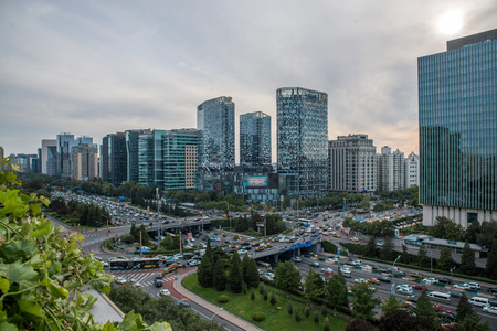 震撼建筑北京市东直门建筑群照片