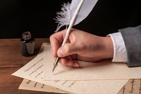 写字的手特写图片背景