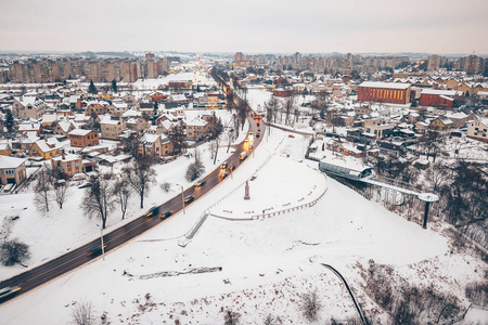 大雪过后的城市