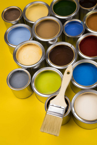染料 画笔 恢复 公司 颜色 丙烯酸 调色板 房子 淡色