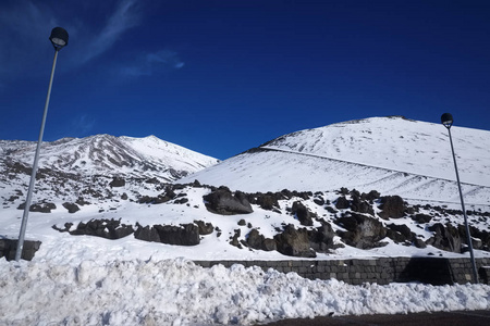 火山 埃特纳 意大利 西西里岛 荒野 自然 寒冷的 地标