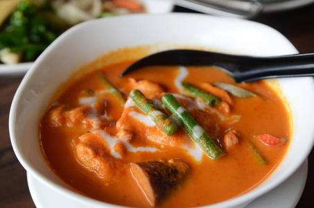 泰国 热的 蔬菜 磐安 传统 香料 食物 猪肉 美食家 配方