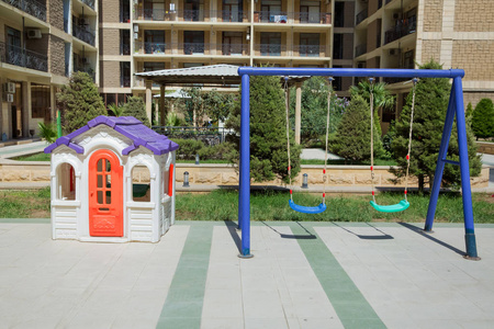 Entertainment area.kids playhouse in the entertainment center. P