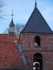 风车 旅行 废物 山墙 教堂 窗口 房子 德国 磨坊 港口