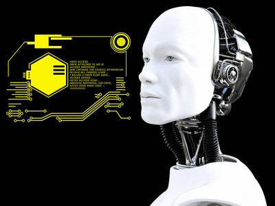 电线 屏幕 三维渲染 机器人学 未来 致使 接口 机器 人工智能