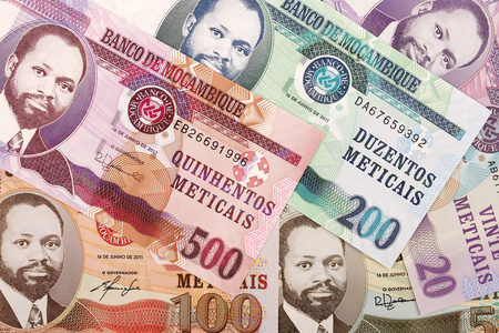 货币 商业 金融 现金 收集 莫桑比克 梅蒂卡尔