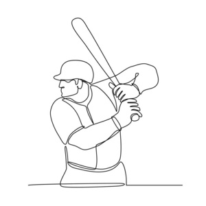 插图 运动员 男人 艺术 艺术品 棒球 头盔 单线 绘图