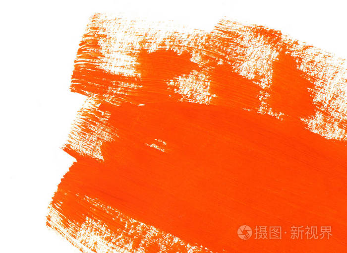 白色背景上的橙色手绘纹理