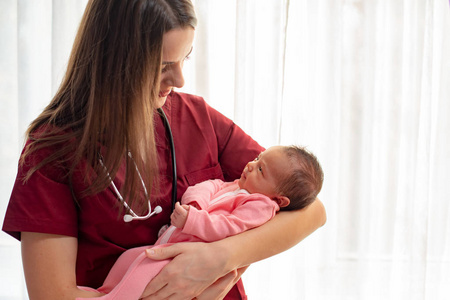 新的 医院 产科医生 新生儿 出生 白种人 照顾 母亲 护理学
