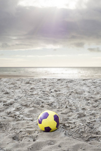 海滩 日落 旅游业 假日 分数 比赛 足球 旅行 竞争 紫色