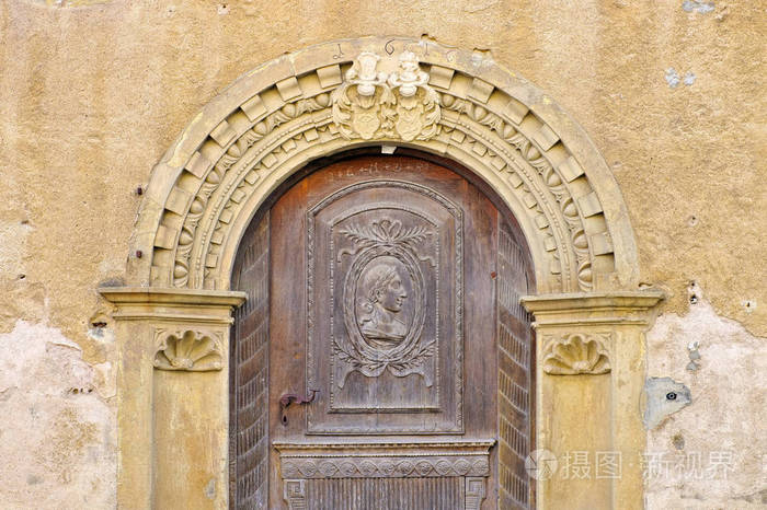 木材 入口 门口 大门 门户 古老的 外观 欧洲 建筑学