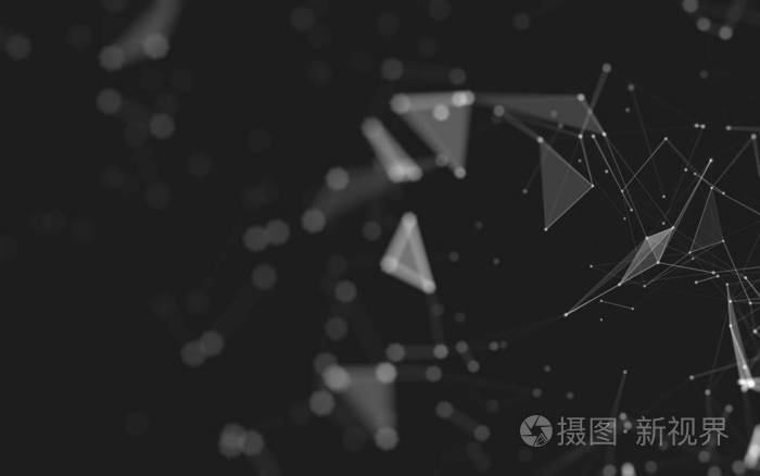 致使 多边形 网络 抽象 三维渲染 墙纸 技术 连接 低的