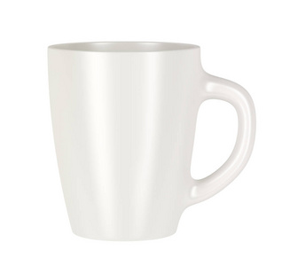 咖啡 牛奶 饮料 三维 陶瓷 杯子 卡布奇诺 空的 手柄