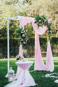 花农 花的 新娘 仪式 椅子 聚会 美丽的 浪漫的 拱门