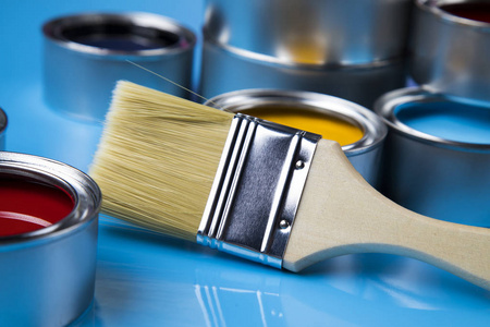 地板 器具 维修 颜色 罐子 打印 着色 家务 油漆 作业