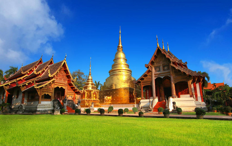 Wat Phra Singh temple in Chiang Mai, Thailand. most popular trav