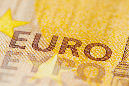 Macro background of fifty euro 