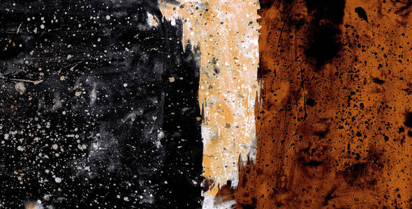 手绘玻璃窗单体城市风格的破洞手绘单体概念.照片