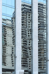 天际线 建设 金融 房子 中心 市中心 城市 镜子 场景