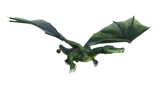 幻想 生物 怪物 爬行动物 三维渲染 飞行 翅膀 故事 三维
