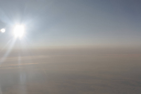 View of an airplane wing       