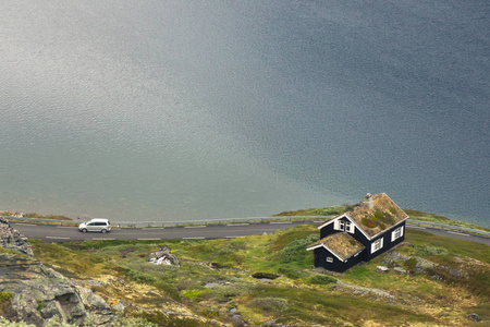 建筑学 斯堪的纳维亚 小屋 古老的 夏天 挪威 建筑 风景