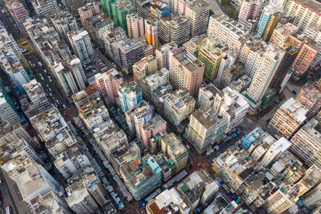 亚洲 建筑学 新的 香港 伪装 无人机 前进 城市景观 城市