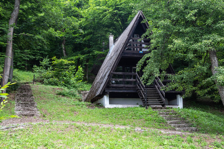 森林 营地 自然 小屋 房子 建筑 花园 旅行 屋顶 古老的