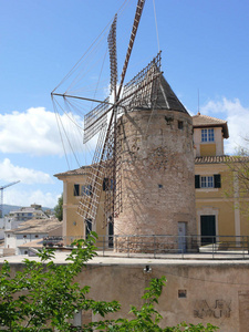 马洛卡 风车 建筑学 地中海 西班牙 磨坊 风景