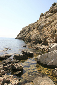 假日 远景 海滨 砂岩 欧洲 全景图 地中海 海滩 建筑学