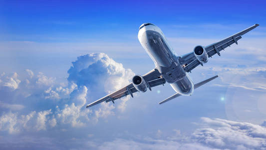 夏天 旅行 涡轮 冒险 航空 太阳 飞行 云景 客机 运输