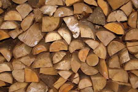温暖 自然 行业 壁炉 木柴 材料 准备 古老的 木桩 堆栈