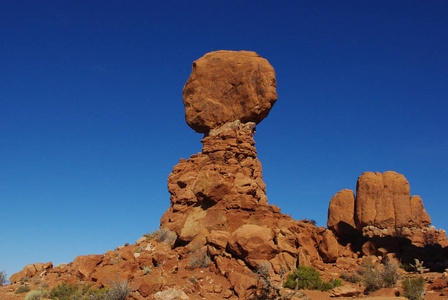 荒地 天空 美国 岩石 西南 形成 沙漠 万里无云 无遮盖